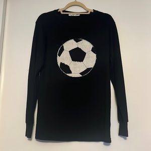 Long sleeve knit soccer shirt